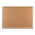Paperperfect Cork Bulletin Board; 35 x 23 Inches; Light Birch Wood Frame PA20838